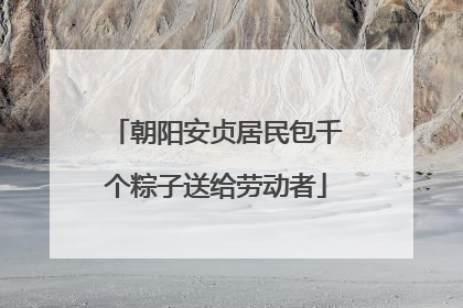 朝阳安贞居民包千个粽子送给劳动者