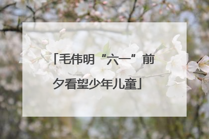 毛伟明“六一”前夕看望少年儿童