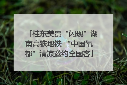 桂东美景“闪现”湖南高铁地铁 “中国氧都”清凉邀约全国客