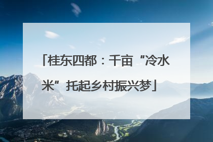 桂东四都：千亩“冷水米”托起乡村振兴梦
