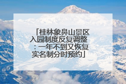 桂林象鼻山景区入园制度反复调整：一年不到又恢复实名制分时预约