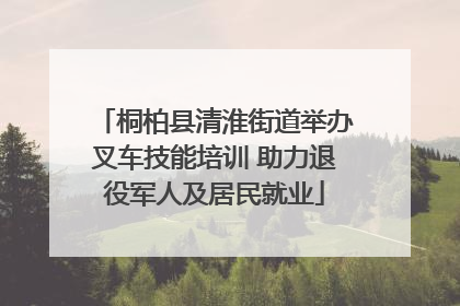 桐柏县清淮街道举办叉车技能培训 助力退役军人及居民就业