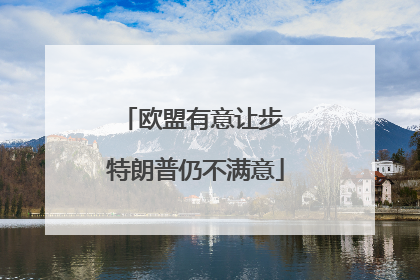 欧盟有意让步 特朗普仍不满意