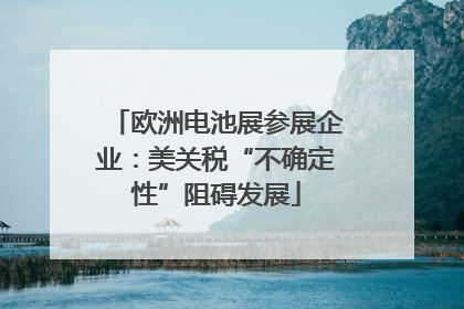 欧洲电池展参展企业：美关税“不确定性”阻碍发展