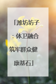 潍坊坊子：体卫融合筑牢群众健康基石