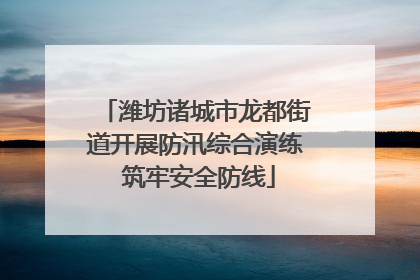 潍坊诸城市龙都街道开展防汛综合演练 筑牢安全防线