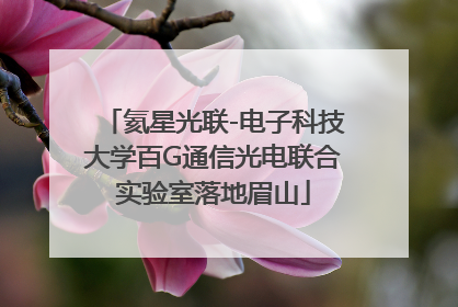 氦星光联-电子科技大学百G通信光电联合实验室落地眉山