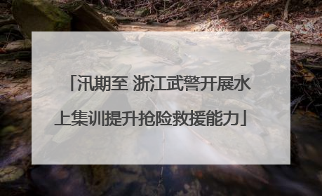 汛期至 浙江武警开展水上集训提升抢险救援能力
