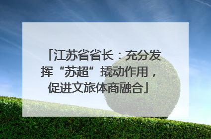 江苏省省长：充分发挥“苏超”撬动作用，促进文旅体商融合