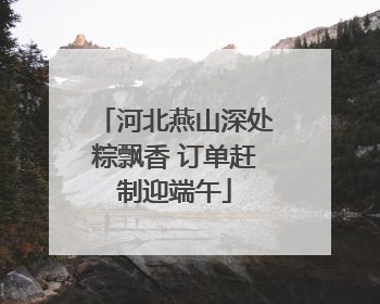 河北燕山深处粽飘香 订单赶制迎端午
