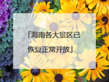 海南各大景区已恢复正常开放