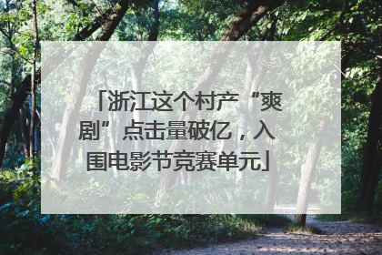 浙江这个村产“爽剧”点击量破亿，入围电影节竞赛单元