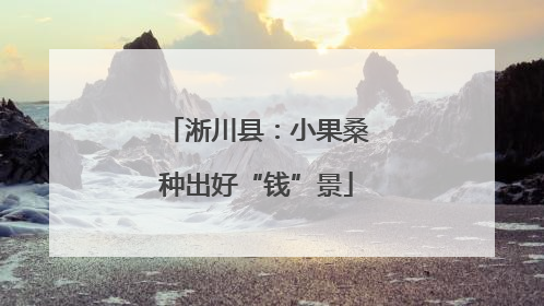 淅川县：小果桑种出好“钱”景