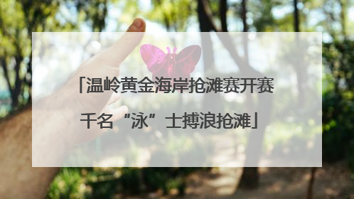温岭黄金海岸抢滩赛开赛 千名“泳”士搏浪抢滩