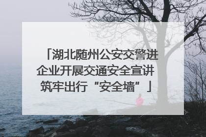 湖北随州公安交警进企业开展交通安全宣讲筑牢出行“安全墙”