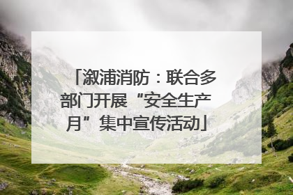 溆浦消防：联合多部门开展“安全生产月”集中宣传活动