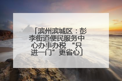 滨州滨城区：彭李街道便民服务中心办事办税 “只进一门”更省心