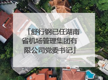 舒行钢已任湖南省机场管理集团有限公司党委书记
