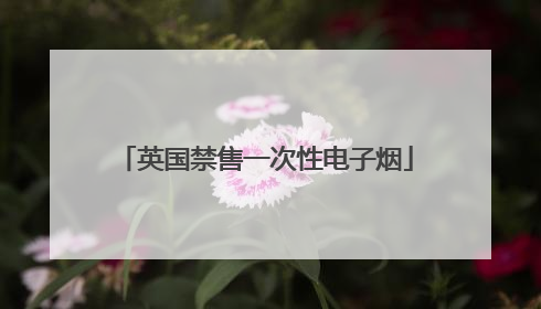 英国禁售一次性电子烟