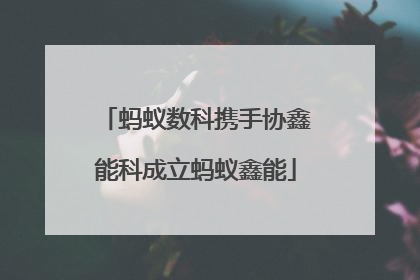 蚂蚁数科携手协鑫能科成立蚂蚁鑫能