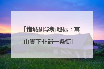 诸城研学新地标：常山脚下非遗一条街