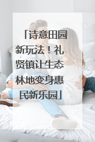 诗意田园新玩法！礼贤镇让生态林地变身惠民新乐园