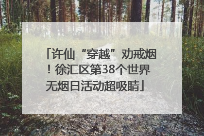 许仙“穿越”劝戒烟！徐汇区第38个世界无烟日活动超吸睛