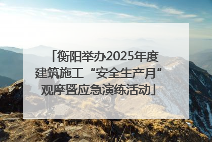 衡阳举办2025年度建筑施工“安全生产月”观摩暨应急演练活动