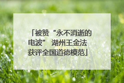 被赞“永不消逝的电波” 湖州王金法获评全国道德模范
