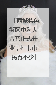西城特色街区中海大吉巷正式开业，打卡市民真不少