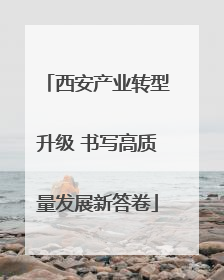 西安产业转型升级 书写高质量发展新答卷