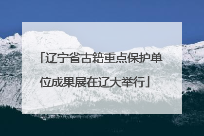 辽宁省古籍重点保护单位成果展在辽大举行