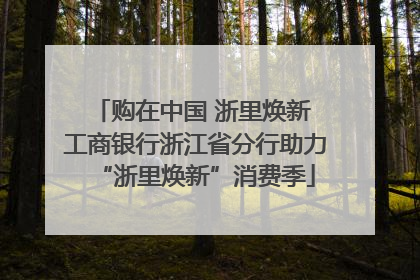 购在中国 浙里焕新 工商银行浙江省分行助力“浙里焕新”消费季