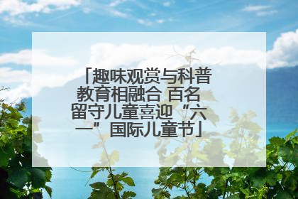 趣味观赏与科普教育相融合 百名留守儿童喜迎“六一”国际儿童节