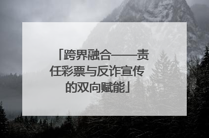 跨界融合——责任彩票与反诈宣传的双向赋能