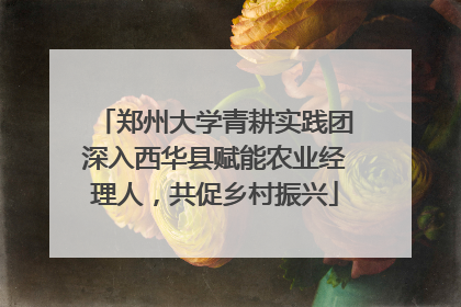 郑州大学青耕实践团深入西华县赋能农业经理人，共促乡村振兴