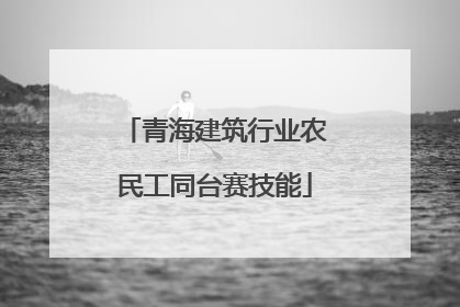 青海建筑行业农民工同台赛技能