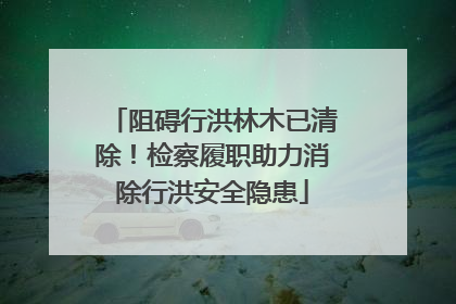 阻碍行洪林木已清除！检察履职助力消除行洪安全隐患