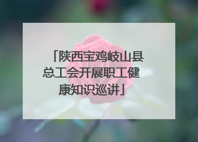 陕西宝鸡岐山县总工会开展职工健康知识巡讲