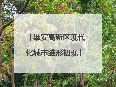 雄安高新区现代化城市雏形初现