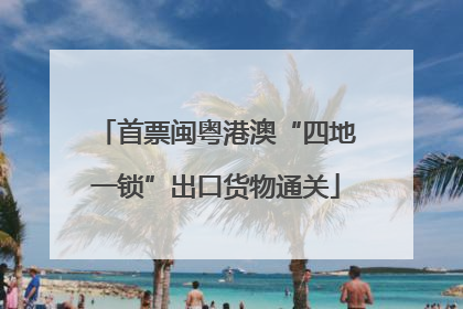 首票闽粤港澳“四地一锁”出口货物通关