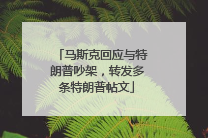 马斯克回应与特朗普吵架，转发多条特朗普帖文