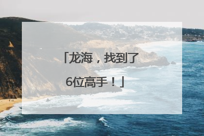 龙海，找到了6位高手！