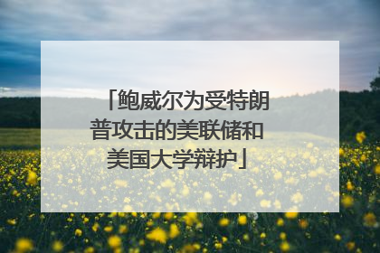 鲍威尔为受特朗普攻击的美联储和美国大学辩护