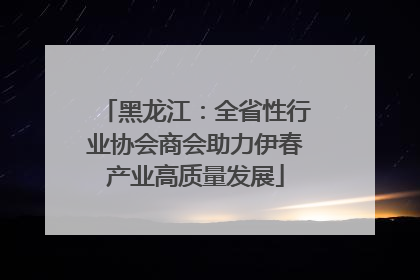 黑龙江：全省性行业协会商会助力伊春产业高质量发展