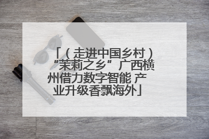 （走进中国乡村）“茉莉之乡”广西横州借力数字智能 产业升级香飘海外