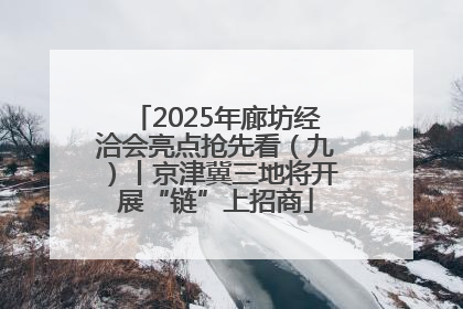 2025年廊坊经洽会亮点抢先看（九）丨京津冀三地将开展“链”上招商