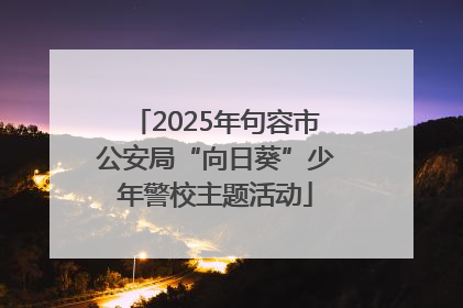 2025年句容市公安局“向日葵”少年警校主题活动