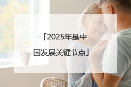 2025年是中国发展关键节点