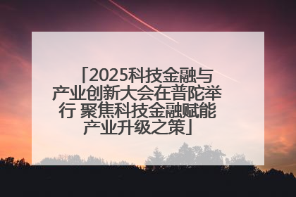 2025科技金融与产业创新大会在普陀举行 聚焦科技金融赋能产业升级之策
